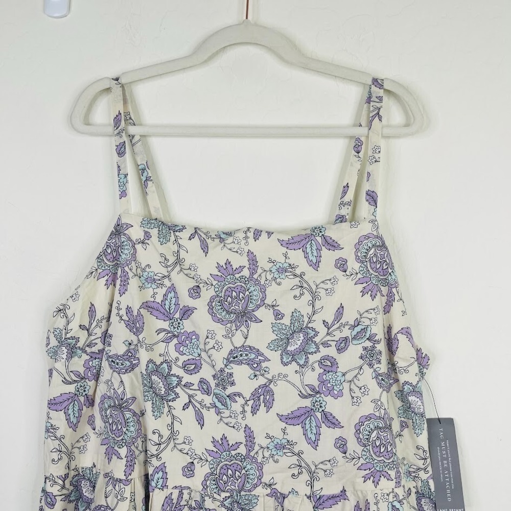 NEW Lane Bryant Smocked Floral Print Maxi Dress Boho Cottagecore Resort Size 22 - Picture 3 of 14